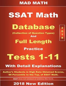 portada 2018 SSAT Database and 11 Tests (en Inglés)