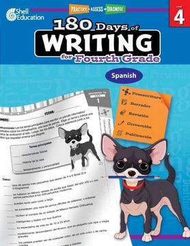 portada 180 Days of Writing for Fourth Grade (Spanish): Practice, Assess, Diagnose (180 Days of Practice) (in Spanish)