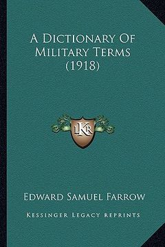 portada a dictionary of military terms (1918) (en Inglés)