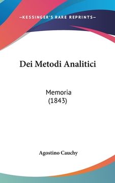 portada Dei Metodi Analitici: Memoria (1843) (en Italiano)