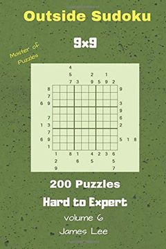 portada Outside Sudoku Puzzles - 200 Hard to Expert 9x9 Vol. 6 (Volume 6) 