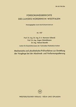 portada Mechanische und physikalische Prüfverfahren zur Ermittlung der Vorgänge bei der Abschreck- und Verformungsalterung (Forschungsberichte des Landes Nordrhein-Westfalen) (German Edition)