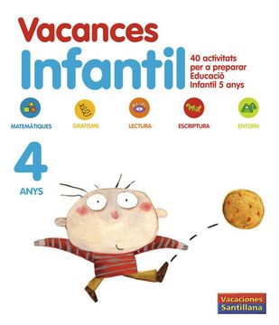 portada Vacaciónes Santillana, Educació Infantil, 4 Anys. Quadern - 9788498073867 (en Valenciano)