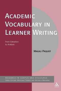 portada academic vocabulary in learner writing (en Inglés)