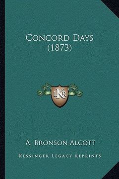 portada concord days (1873) (en Inglés)