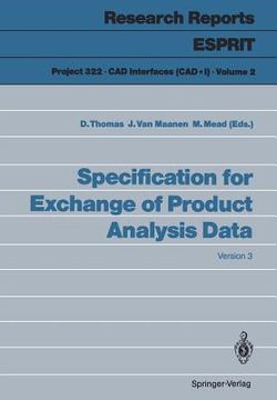 portada specification for exchange of product analysis data: version 3 (in English)