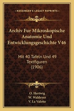 portada Archiv Fur Mikroskopische Anatomie Und Entwicklungsgeschichte V46: Mit 40 Tafeln Und 49 Textfiguren (1906) (en Alemán)