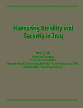 portada Measuring Stability and Security in Iraq (en Inglés)