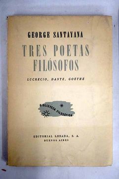 portada Tres poetas filósofos: Lucrecio, Dante, Goethe