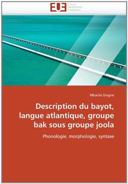 portada Description Du Bayot, Langue Atlantique, Groupe Bak Sous Groupe Joola