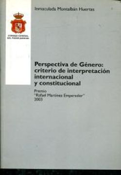 portada Perspectiva de Genero: Criterio de Interpretacion Internacional y Constitucional (Premio Rafael Martinez Emperador 2003)