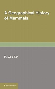 portada A Geographical History of Mammals (en Inglés)