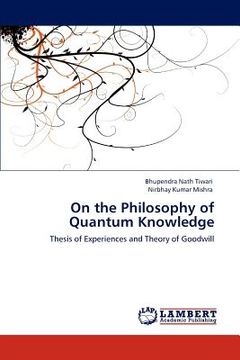 portada on the philosophy of quantum knowledge (en Inglés)