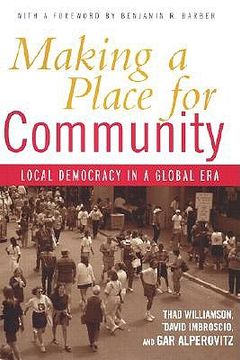 portada making a place for community (en Inglés)