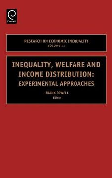 portada inequality, welfare and income distribution: experimental approaches (en Inglés)