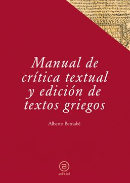 portada Manual de Critica Textual y Edicion de Textos Griegos