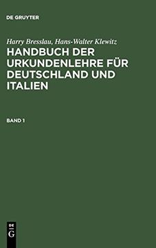 portada Handbuch der Urkundenlehre für Deutschland und Italien. Band 1 (in German)