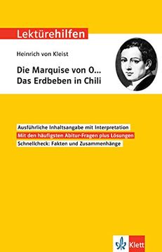 portada Klett Lektürehilfen Heinrich von Kleist, die Marquise von o. Das Erdbeben in Chili: Interpretationshilfe für Oberstufe und Abitur (en Alemán)