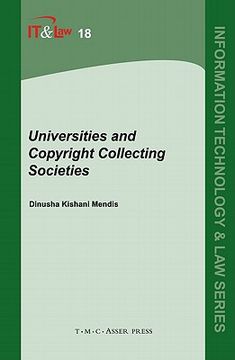 portada Universities and Copyright Collecting Societies (Information Technology and law Series) (in English)