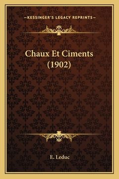portada Chaux Et Ciments (1902) (en Francés)