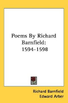 portada poems by richard barnfield: 1594-1598