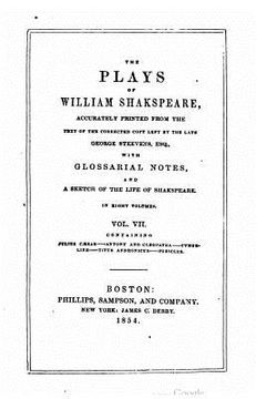 portada The plays of William Shakspeare, accurately printed from the text, Volume VII (in English)