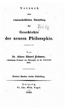 portada Versuch einer wissenschaftlichen Darstellung der Geschichte der neuern Philosophie (en Alemán)