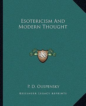 portada esotericism and modern thought