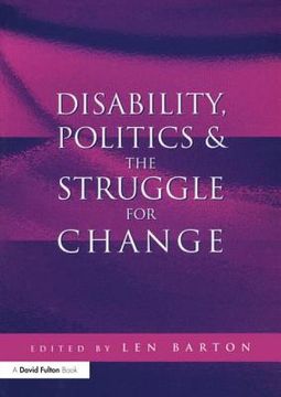 portada Disability, Politics and the Struggle for Change (en Inglés)