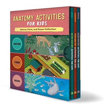 portada Anatomy Activities for Kids box Set: Nature Anatomy, Farm Anatomy, and Ocean Anatomy Activities (en Inglés)
