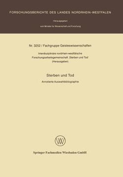 portada Sterben Und Tod: Annotierte Auswahlbibliographie (in German)