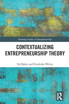 portada Contextualizing Entrepreneurship Theory (Routledge Studies in Entrepreneurship) 