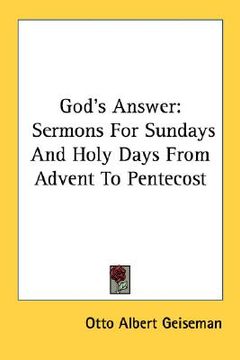 portada god's answer: sermons for sundays and holy days from advent to pentecost (en Inglés)