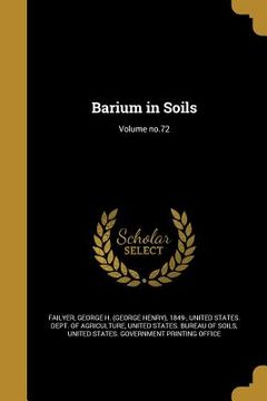 portada Barium in Soils; Volume no.72