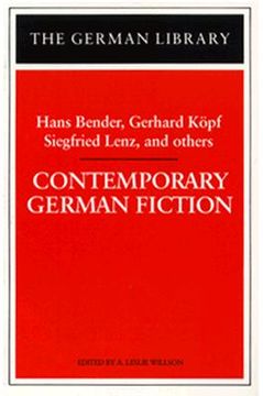 portada contemporary german fiction: hans bender, gerhard kapf, siegfried lenz, and others (in English)