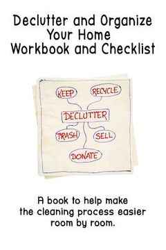 portada Declutter and Organize Your Home Workbook and Checklist: A book to help make the cleaning process easier room by room (en Inglés)