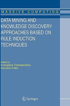 portada data mining and knowledge discovery approaches based on rule induction techniques (en Inglés)