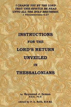 portada Instructions For the Lord's Return Unveiled in Thessalonians (en Inglés)