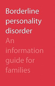 portada borderline personality disorder: an information guide for families (en Inglés)