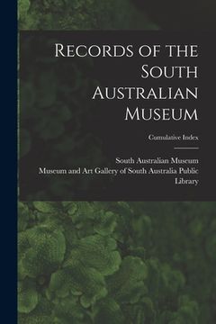 portada Records of the South Australian Museum; Cumulative Index
