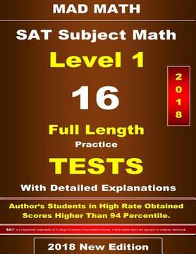 portada 2018 SAT Subject Math Level-I 16 Tests