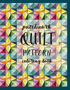 portada Patchwork Quilt Pattern Coloring Book (en Inglés)