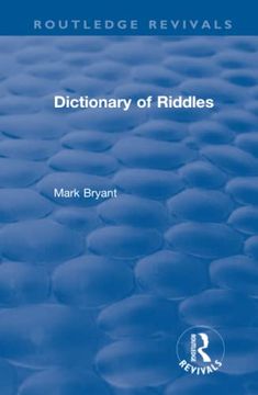 portada Dictionary of Riddles (Routledge Revivals) (en Inglés)