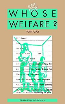 portada whose welfare? (en Inglés)