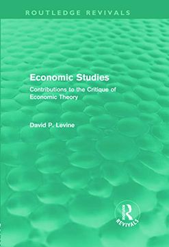 portada Economic Studies (Routledge Revivals): Contributions to the Critique of Economic Theory (en Inglés)