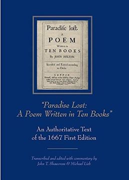 portada “Paradise Lost: A Poem Written in ten Books”: An Authoritative Text of the 1667 First Edition (Medieval & Renaissance Literary Studies) (en Inglés)