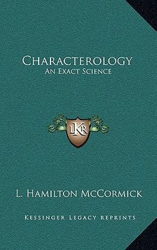 portada characterology: an exact science (en Inglés)