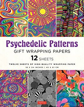 portada Psychedelic Patterns Gift Wrapping Paper - 12 Sheets: 18 x 24 Inch (45 x 61 cm) High-Quality Wrapping Paper 