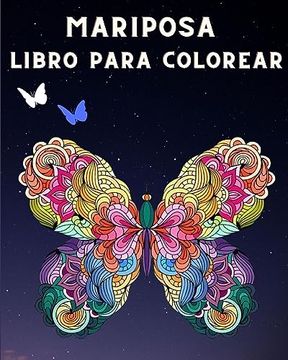 portada Mariposa Libro Para Colorear: Para adultos con hermosas mariposas y patrones florales│ Páginas para colorear