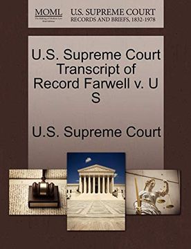 portada U. S. Supreme Court Transcript of Record Farwell v. U s 